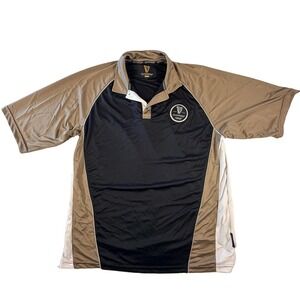 Guinness Polo Men's 2XL Black Brown Golf Shirt Performance Active Wear Stretch